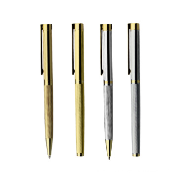 Premium corporate gift metal ballpoint pen custom engrave logo luxury gold plated pens